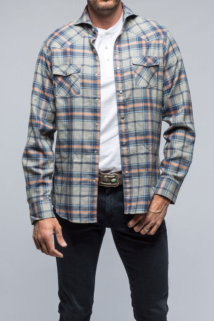 Axels Premium Denim Maddi Fitted Western Snap Shirt