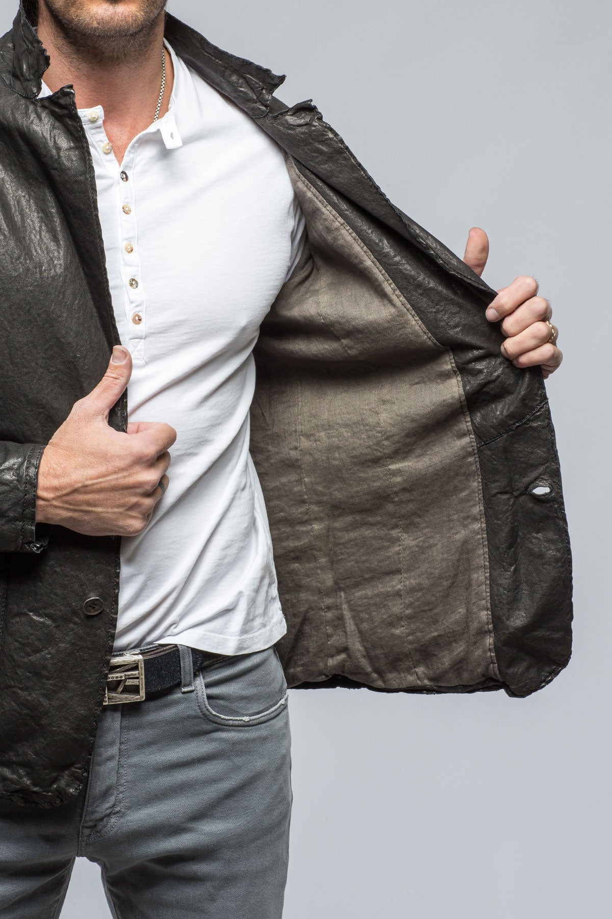 Brinx Nappa Blazer | Samples - Mens - Outerwear - Leather | DiBello
