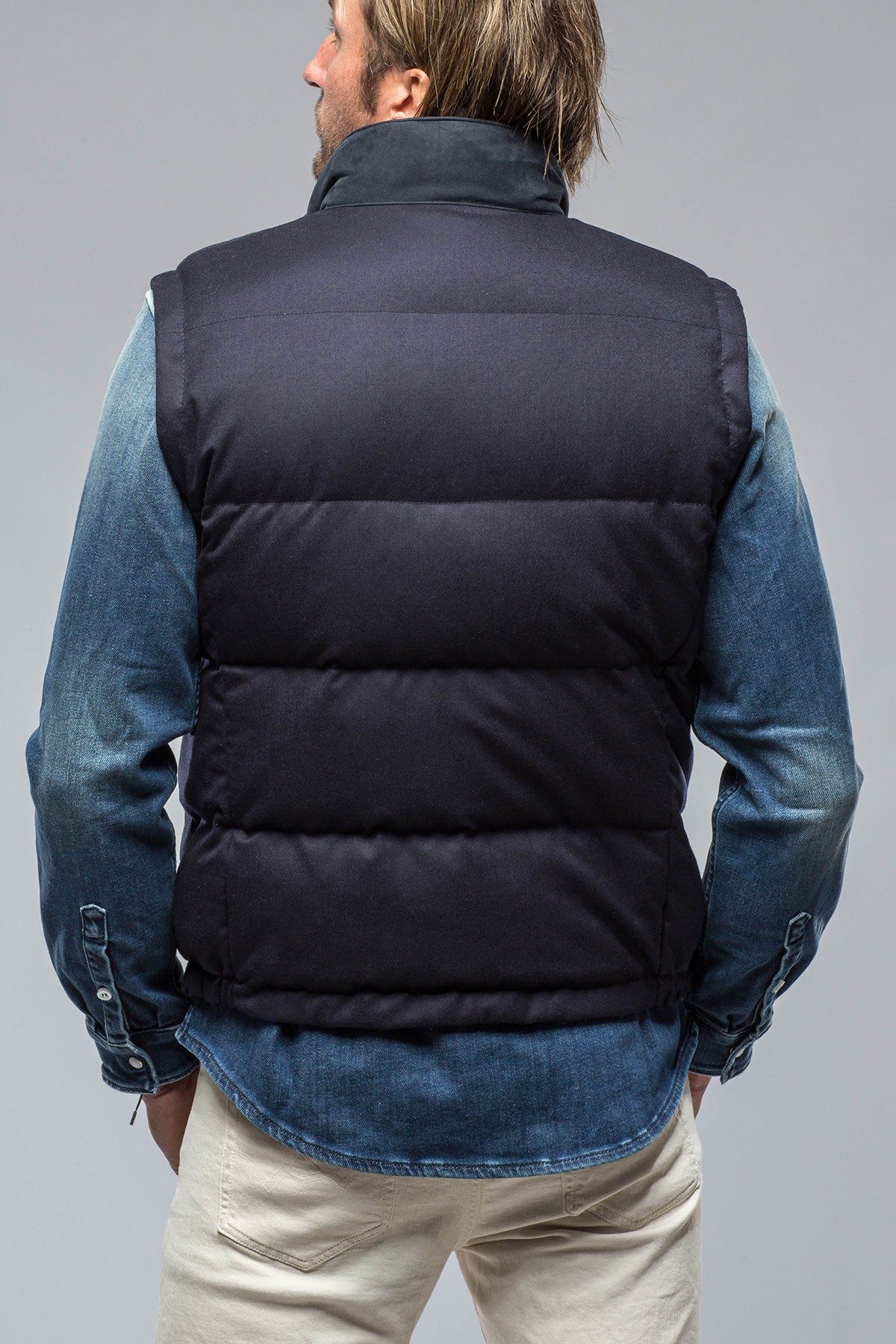 Two Arrows Vest in Navy | Mens - Outerwear - Leather | Gimo's