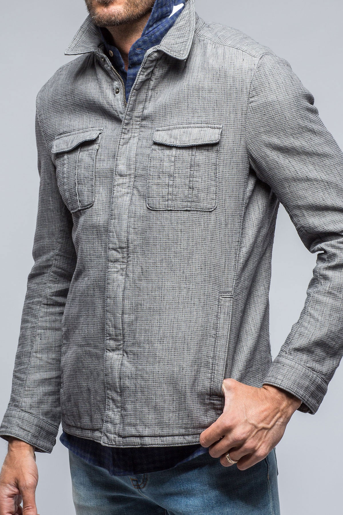 Davos Cotton/Linen Jacket | Warehouse - Mens - Outerwear - Cloth | Gimo's