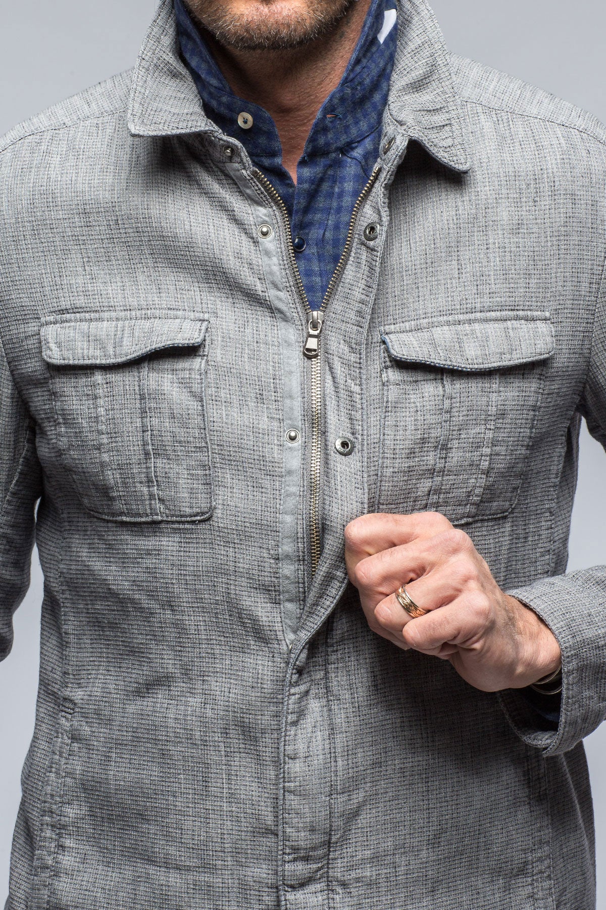 Davos Cotton/Linen Jacket | Warehouse - Mens - Outerwear - Cloth | Gimo's