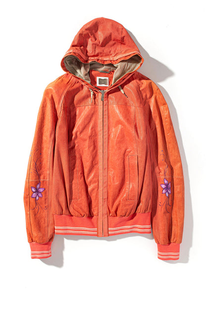 Laura Perforated Leather Hoody