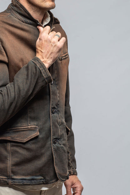 Buster Over-Dyed Denim Jacket In Ruggine | Mens - Outerwear - Overshirts | Axel's Premium Denim