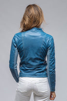 Alma 4 Pocket Vintage Leather in Denim | Ladies - Outerwear - Leather | Gimo's