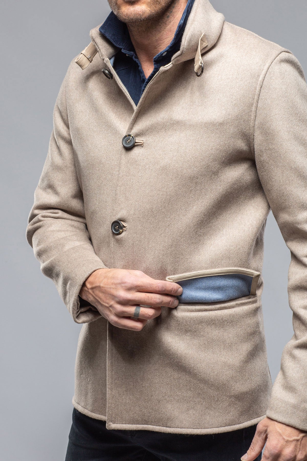 Detron Double Faced Wool/Cashmere Jacket | Mens - Outerwear - Cloth | DiBello