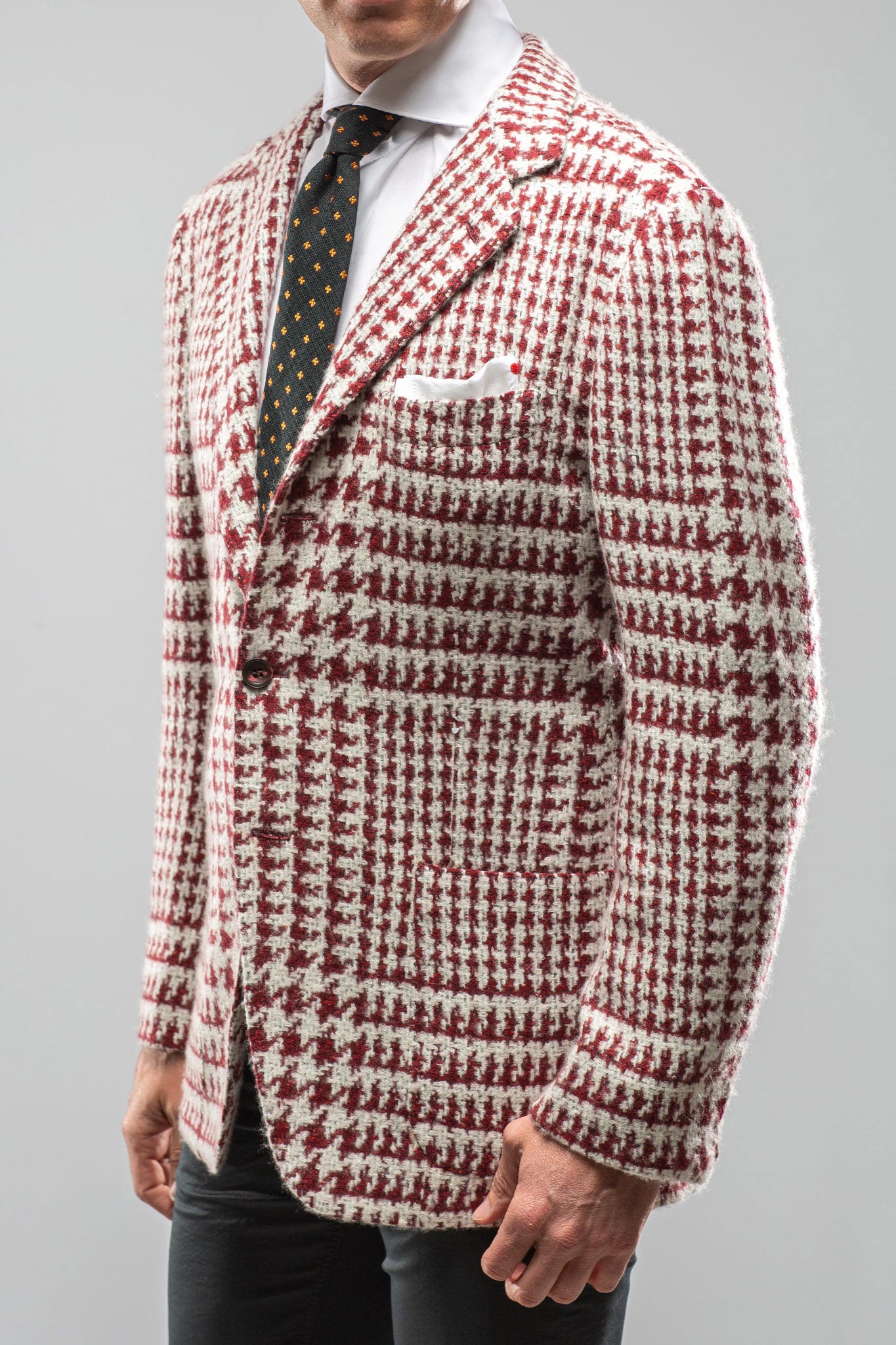 Casoria Sport Coat in Red | Mens - Tailored - Jackets | Kiton
