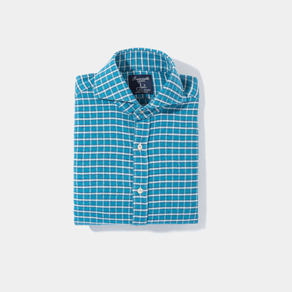 Alvord Cotton Flannel in Turquoise | Mens - Shirts - Dress | Axels GP