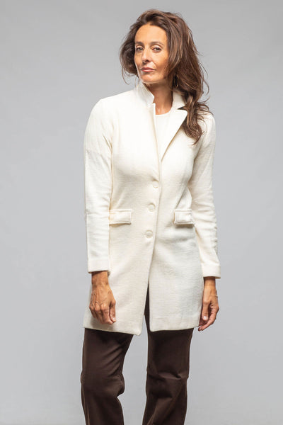 Amina Rubinacci Asana Long Velvet Cord Jacket In Cream Ladies - Tailored - Jackets