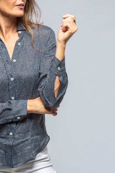 Dolce Thin Stripe Silk Blouse | Ladies - Blouses | Amina Rubinacci