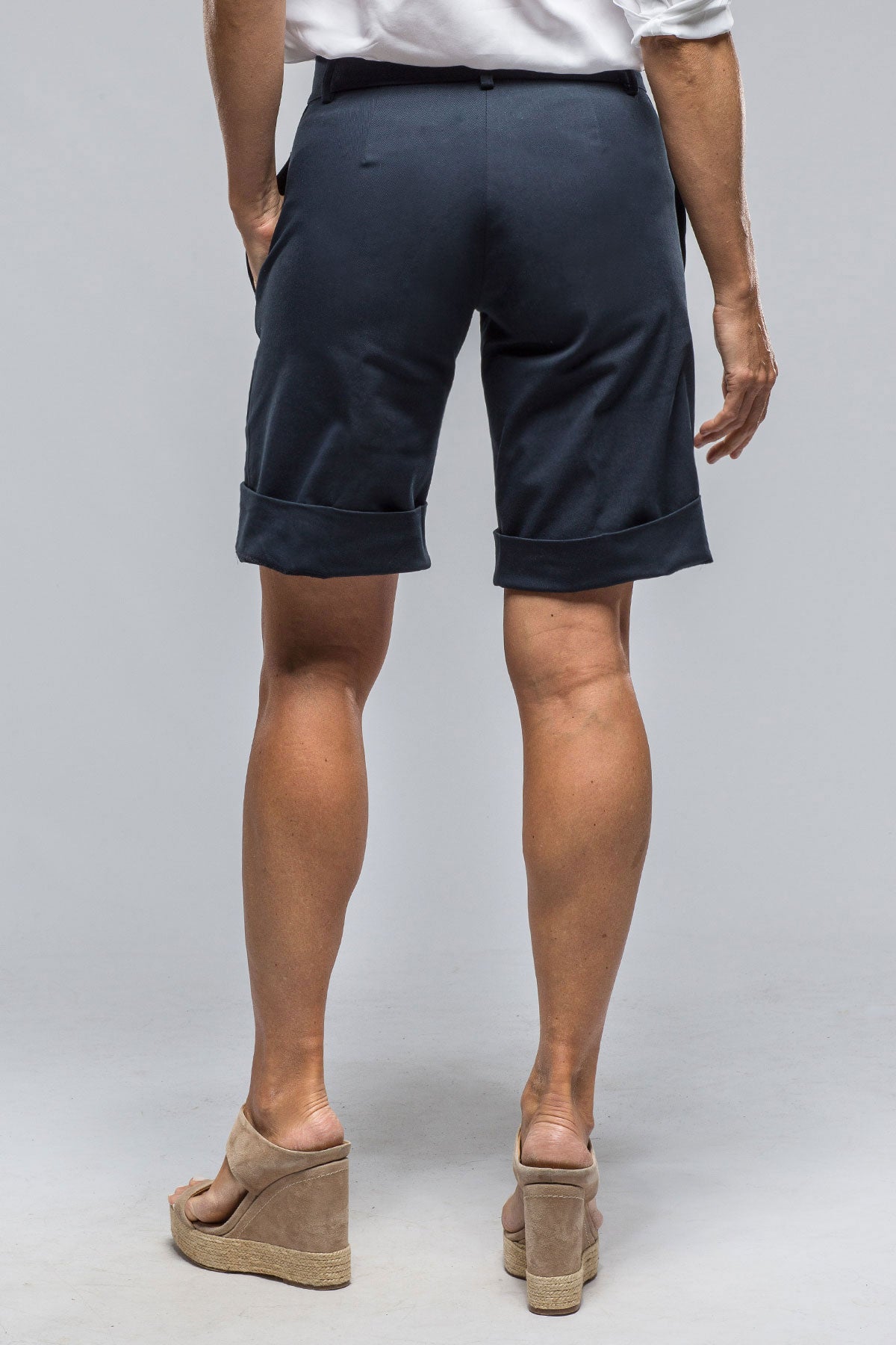 Amina Rubinacci Gelato Long Shorts In Navy Ladies - Shorts