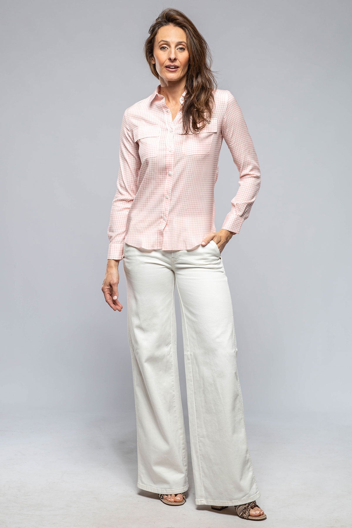 Amina Rubinacci Respiro Silk Blouse In Pink Ladies - Blouses