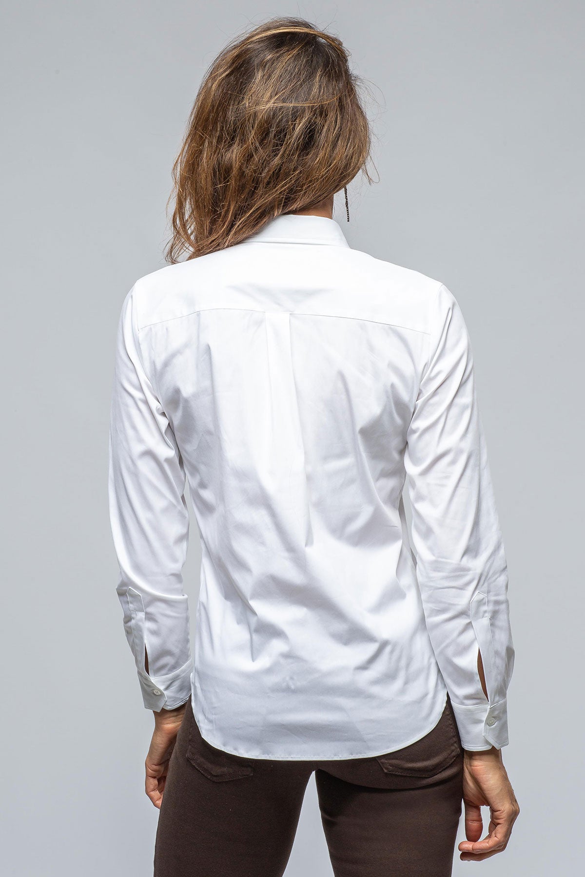Amina Rubinacci Sara Stretch Cotton White Shirt In White Ladies - Blouses