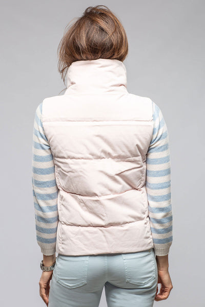 Valletta Corduroy Insulated Vest In Porcelain | Ladies - Outerwear - Cloth | Amina Rubinacci