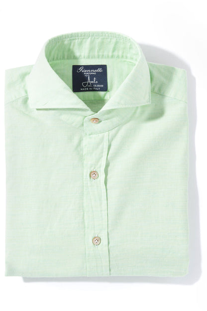 Diablo Cotton Shirt in Green | Mens - Shirts - Dress | Giannetto Portofino