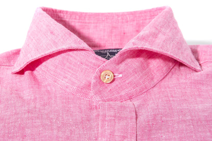 Mach Linen Cotton Shirt in Pink | Mens - Shirts - Dress | Giannetto Portofino