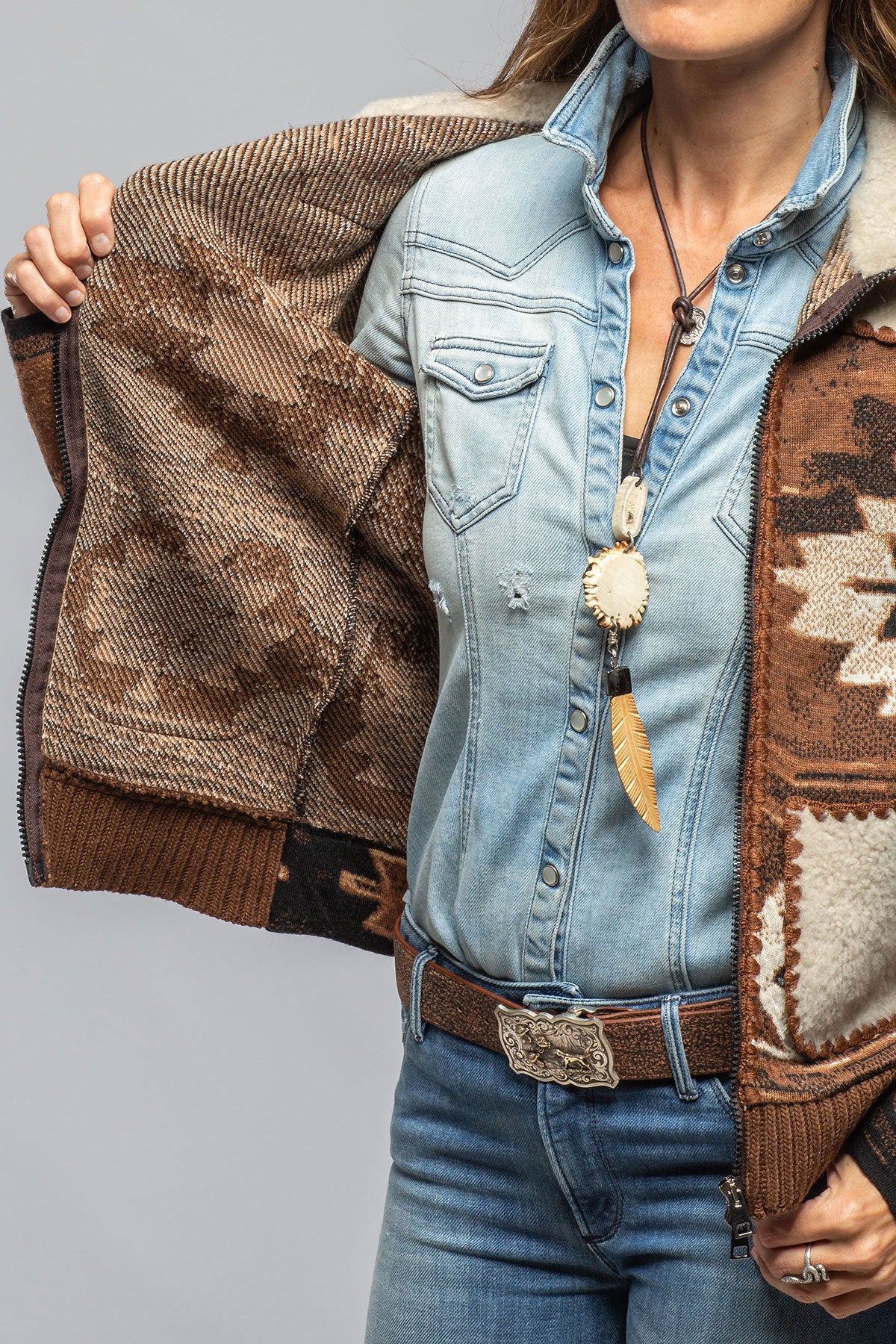 Artico Atzi Short Hooded Jacket Ladies - Outerwear - Shearling