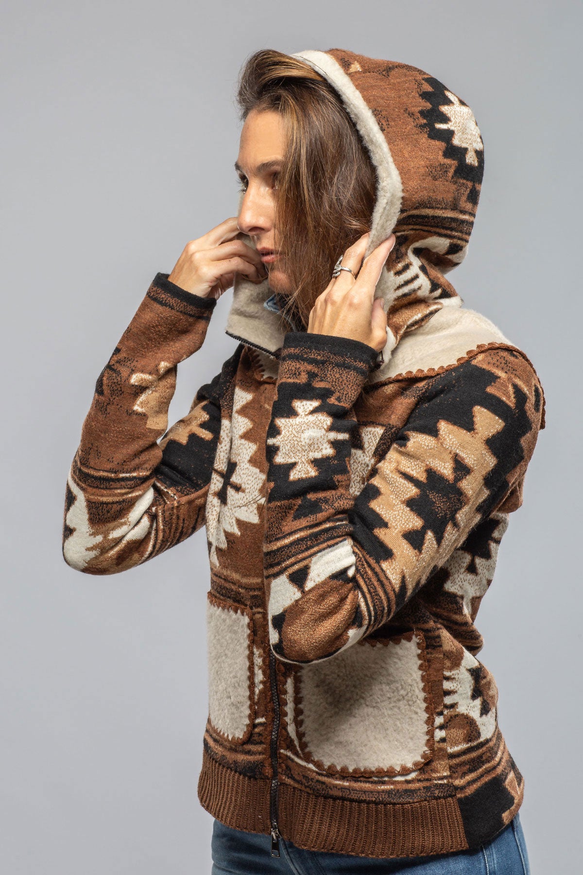 Artico Atzi Short Hooded Jacket Ladies - Outerwear - Shearling