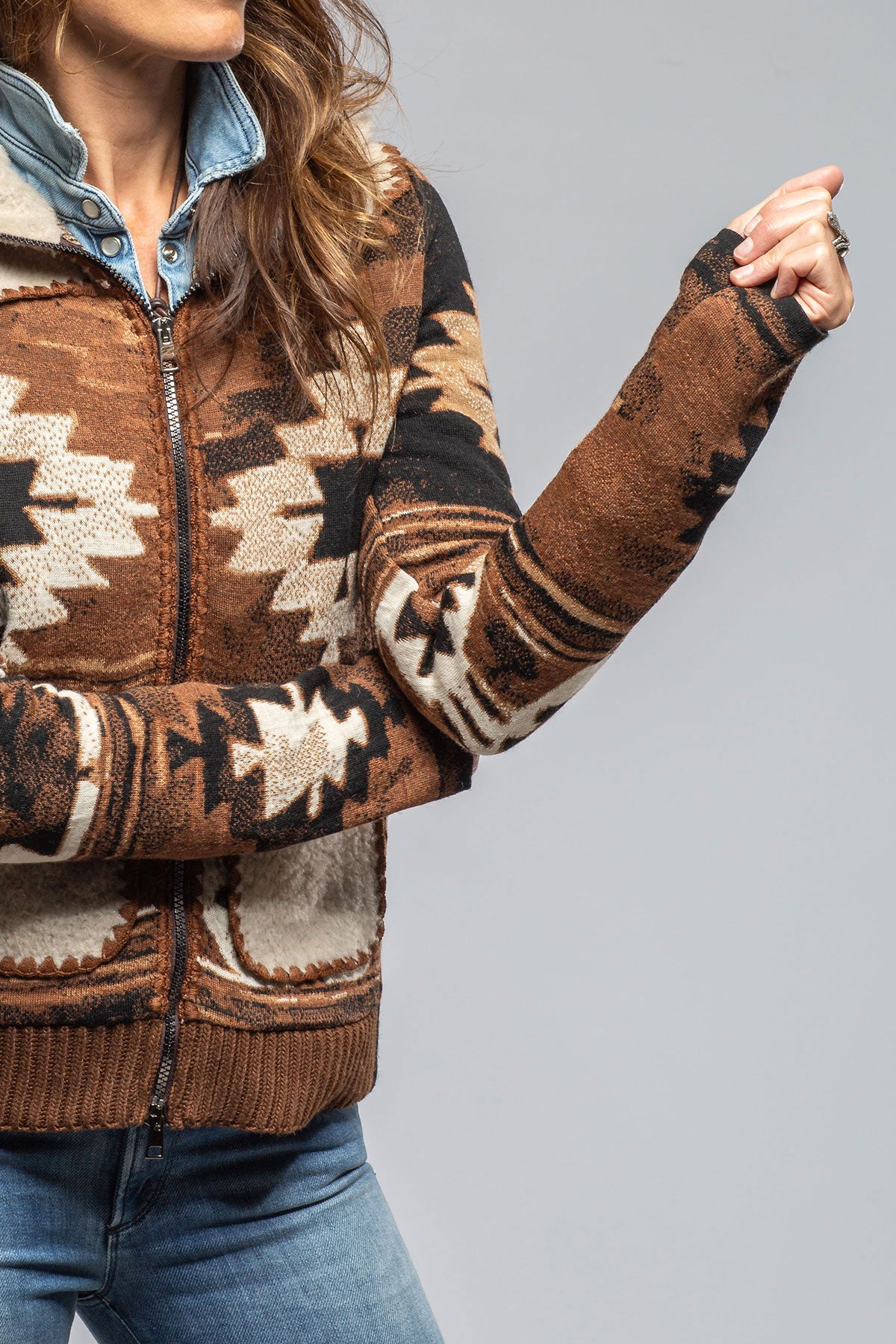 Artico Atzi Short Hooded Jacket Ladies - Outerwear - Shearling