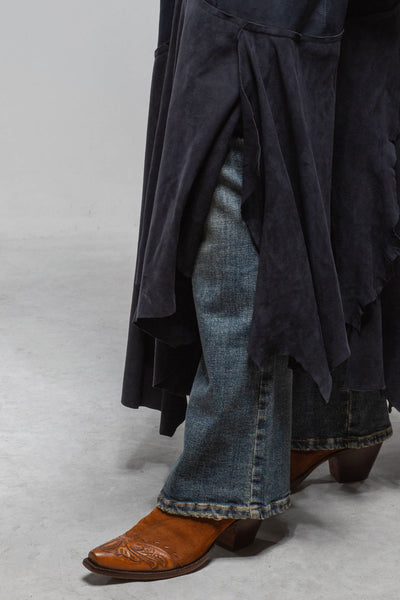 Artico Cori Long Shearling In Navy Blue Ladies - Outerwear - Shearling