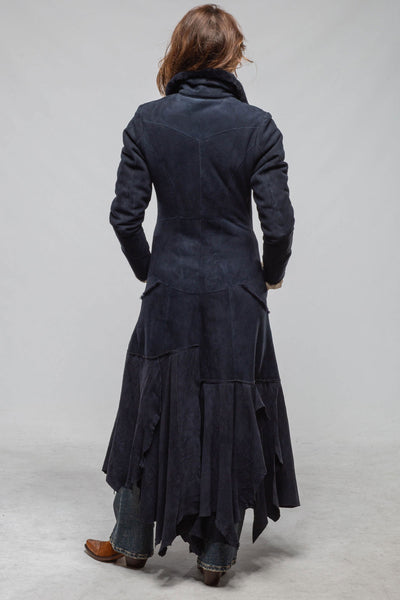 Artico | Cori Long Shearling In Navy Blue | Ladies - Outerwear - Shearling 