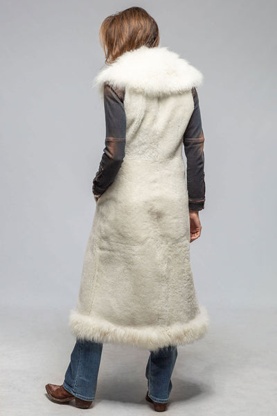 Elsa Long Reversible Shearling Vest In Ice | Ladies - Outerwear - Shearling | Artico