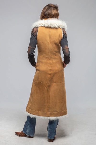 Elsa Long Reversible Shearling Vest In Ice | Ladies - Outerwear - Shearling | Artico