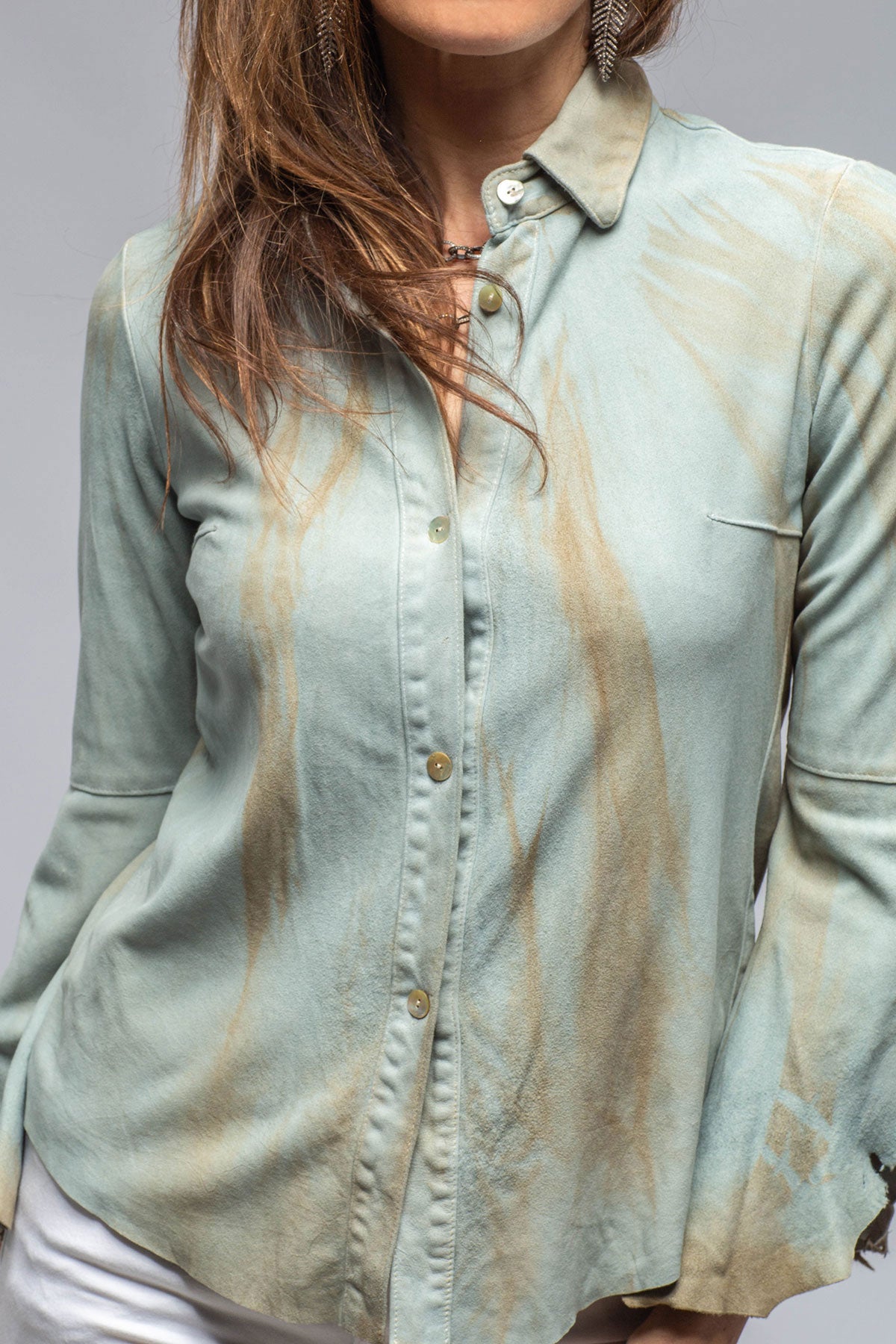 Enchantment Flamenco Sleeve Leather Shirt | Ladies - Outerwear - Leather | Artico