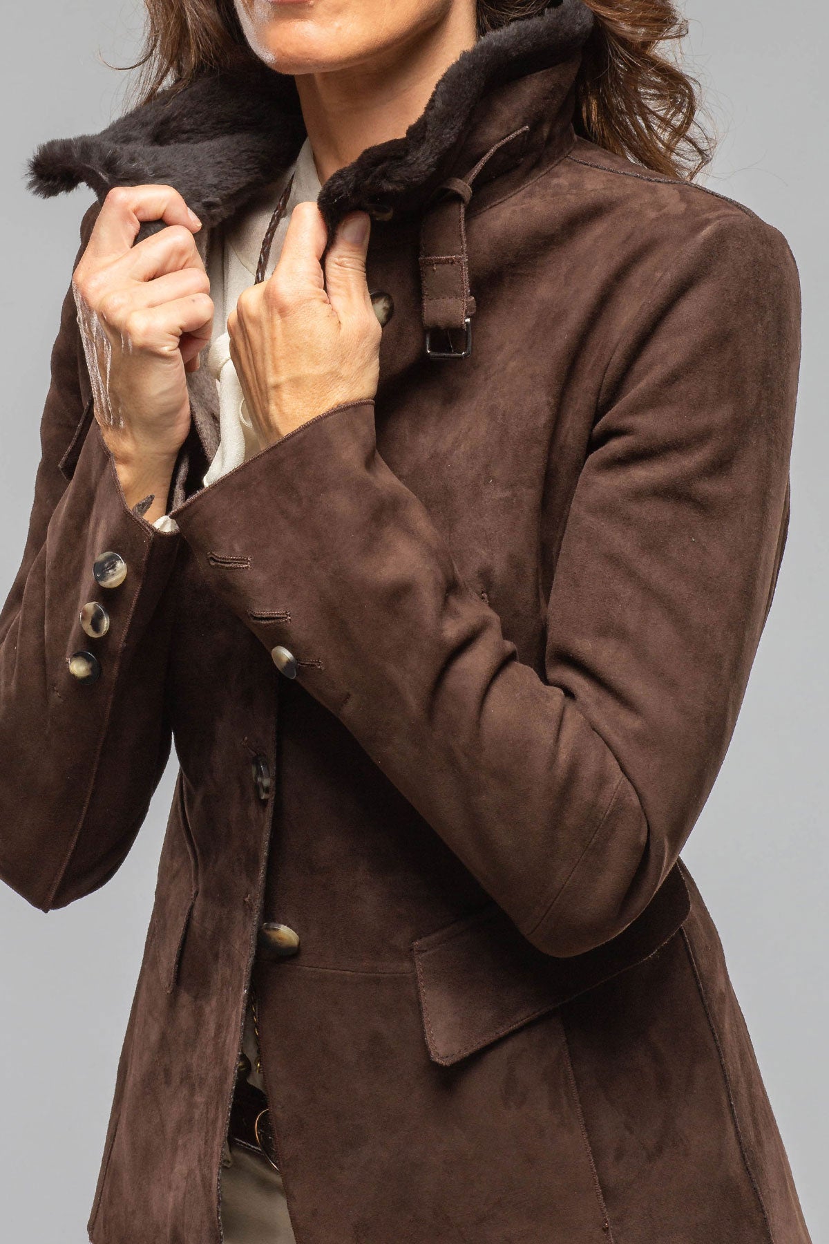 Federica Suede Blazer In Chocolate | Ladies - Outerwear - Leather | Artico