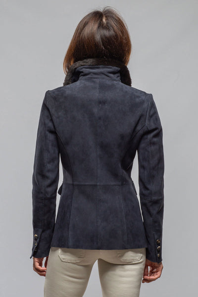 Federica Suede Blazer In Navy | Ladies - Outerwear - Leather | Artico