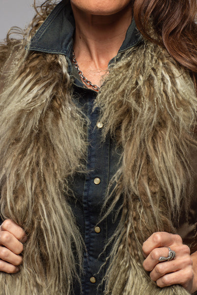 Kazakh Reversible Mongolian Shearling Vest | Ladies - Outerwear - Shearling | Artico