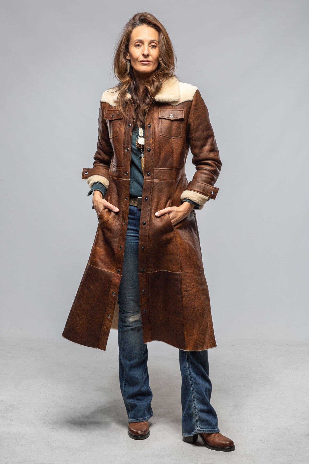 Keli Long Shearling Duster – Axel's Outpost