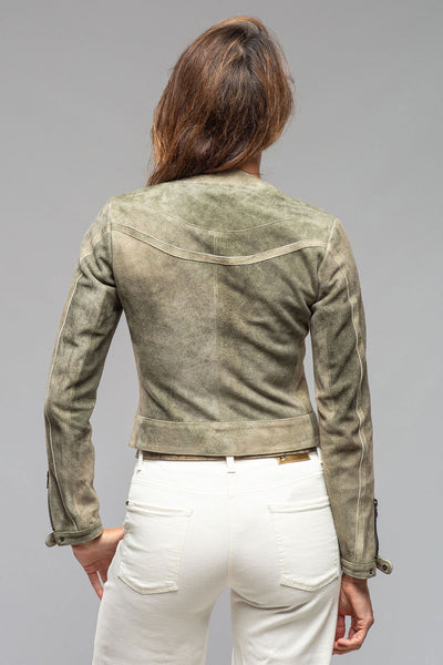 Artico | Kiley Short Suede Jacket In Moss | Ladies - Outerwear - Leather 