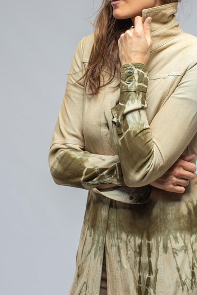 Artico Oasis Tie Dye Long Suede Duster Ladies - Outerwear - Leather