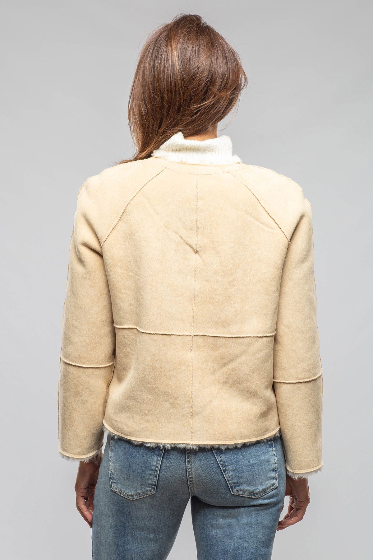 Pinto Reversible Eco Shearling In Honey Cream | Ladies - Outerwear - Shearling | Artico