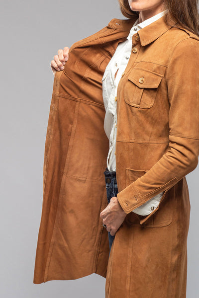 Savannah Long Leather Tunic In Tobacco | Ladies - Outerwear - Leather | Artico