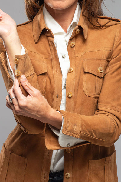 Savannah Long Leather Tunic In Tobacco | Ladies - Outerwear - Leather | Artico