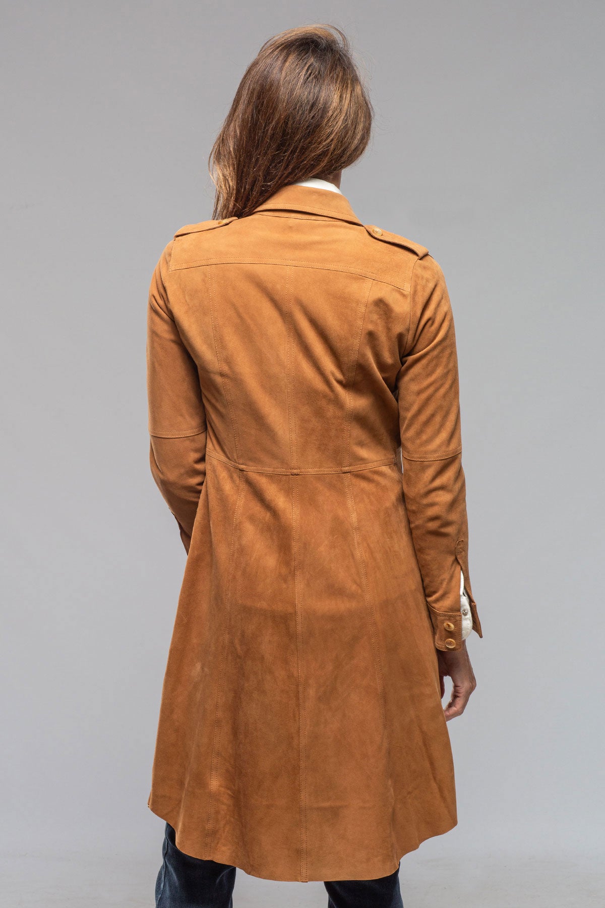 Savannah Long Leather Tunic In Tobacco | Ladies - Outerwear - Leather | Artico