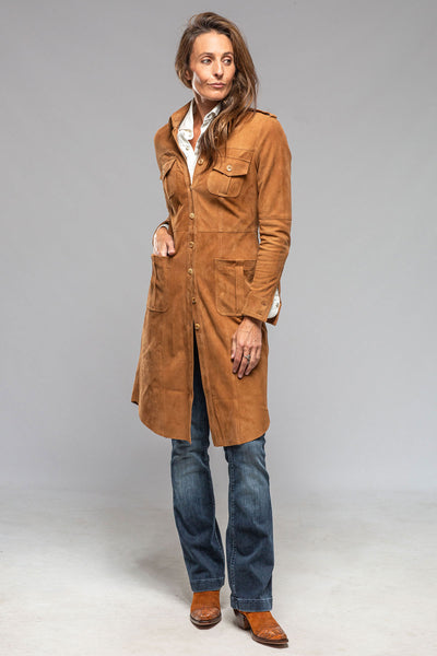 Savannah Long Leather Tunic In Tobacco | Ladies - Outerwear - Leather | Artico