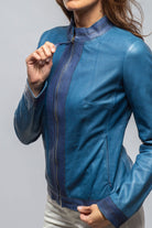 Helen Suede Short Jacket In Blue | Ladies - Outerwear - Leather | Axels