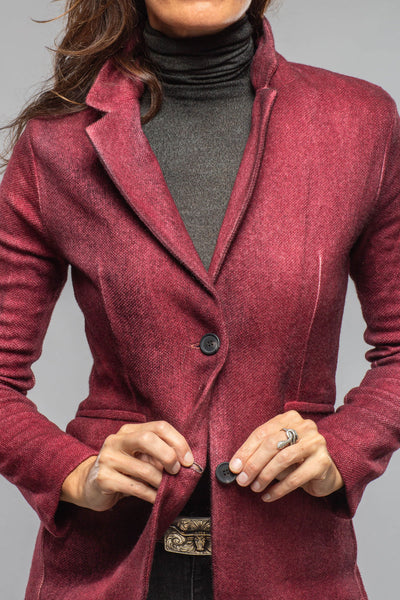 Avant Toi Borgo Hand Painted Blazer In Dark Wine Ladies - Tailored - Jackets