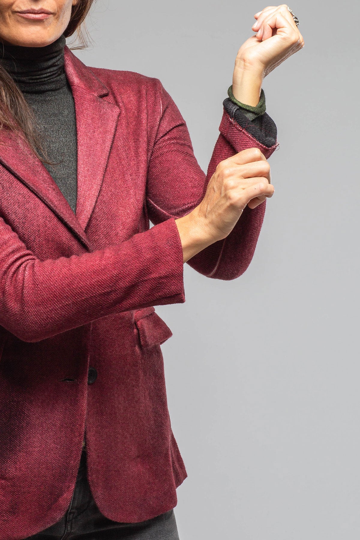 Avant Toi Borgo Hand Painted Blazer In Dark Wine Ladies - Tailored - Jackets