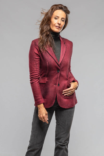 Avant Toi Borgo Hand Painted Blazer In Dark Wine Ladies - Tailored - Jackets
