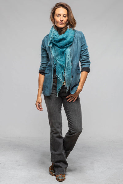 Avant Toi Borgo Painted Blazer In Dark Water Ladies - Tailored - Jackets