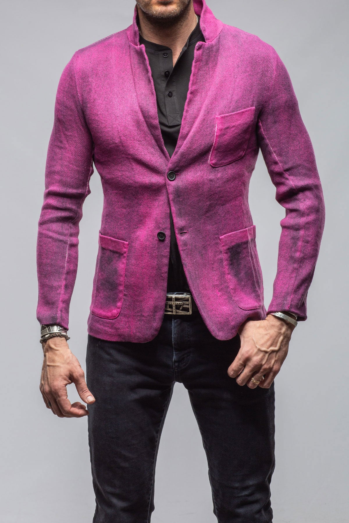 Avant Toi Chaya Painted Sport Coat In Fuschia Pink Mens - Tailored - Sport Coats