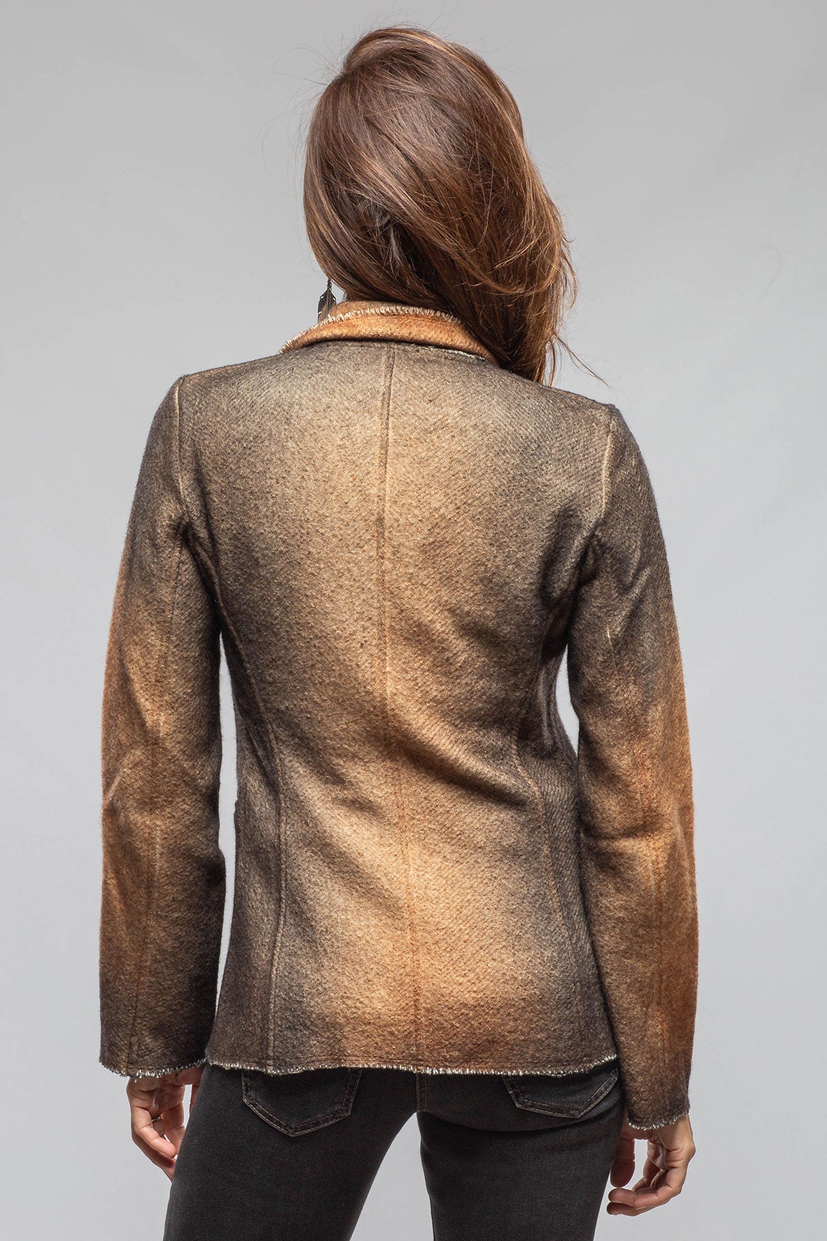 Avant Toi Davi Raw Edge Painted Blazer In Antelope Ladies - Tailored - Jackets