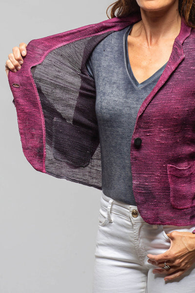 Avant Toi Ercole Linen Jacket Dark Sichuan Fucsia Ladies - Sweaters