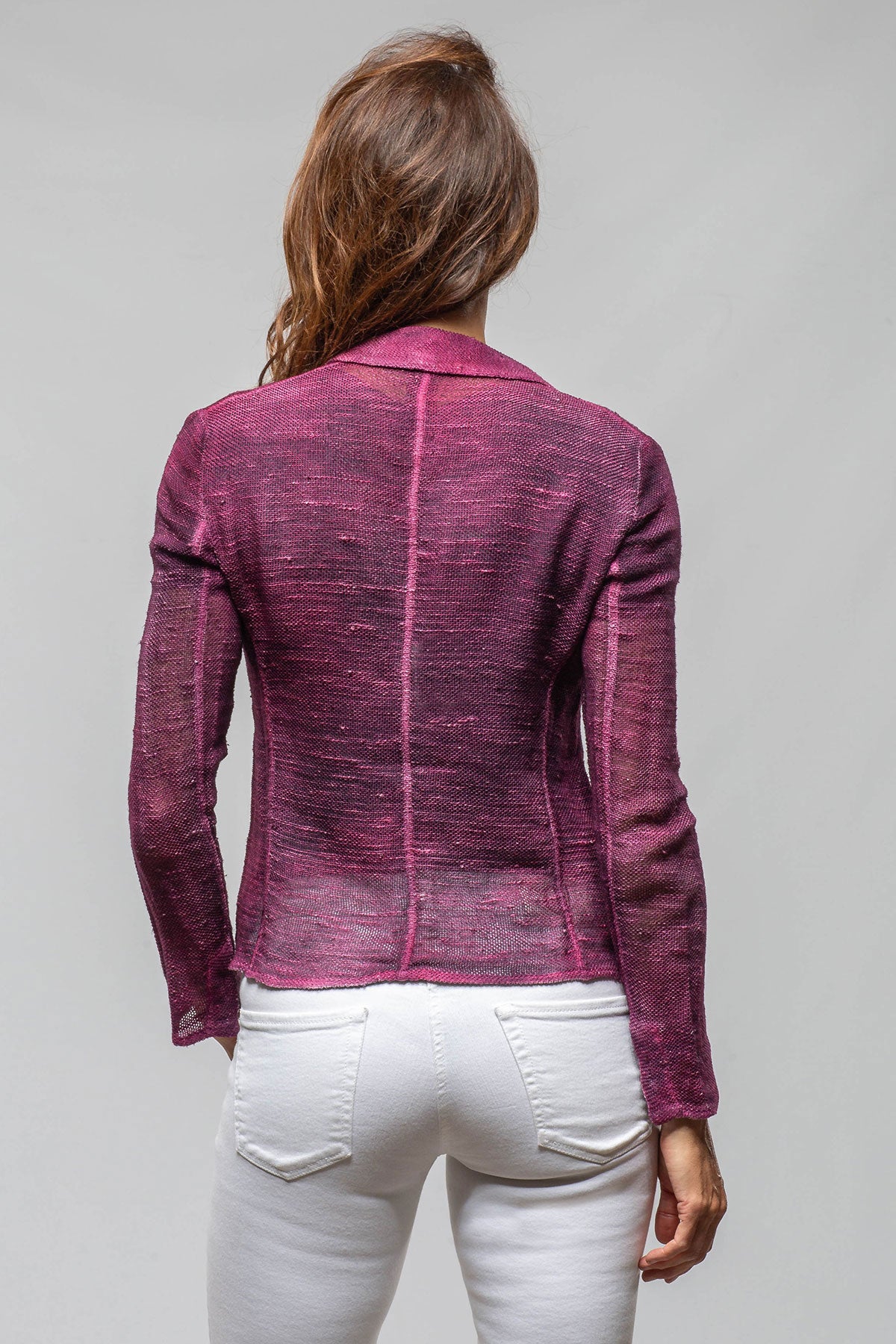 Avant Toi Ercole Linen Jacket Dark Sichuan Fucsia Ladies - Sweaters