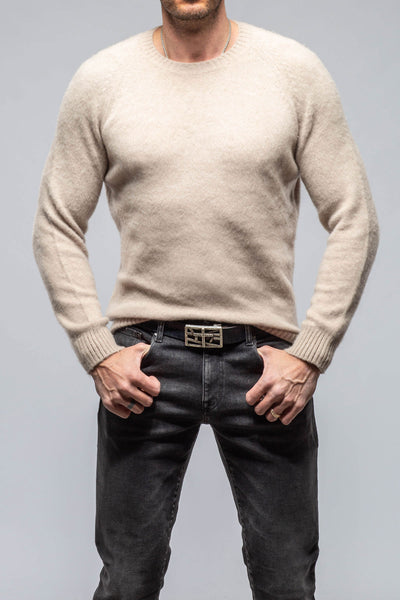 Avant Toi Henry Crew Neck Cashmere Sweater In Beige Mens - Sweaters