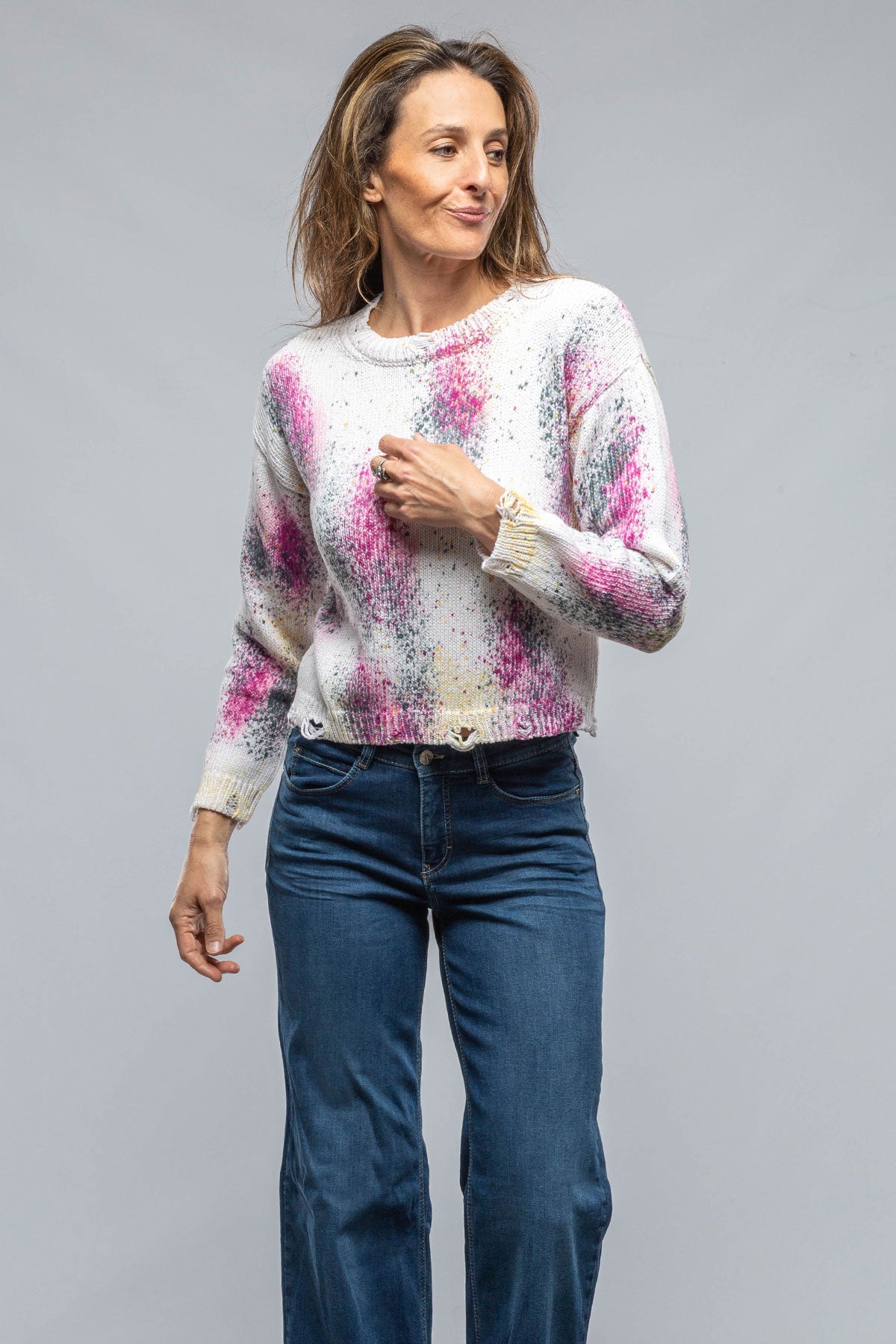 Avant Toi Matilda Short Splatter Paint Sweater Ladies - Sweaters