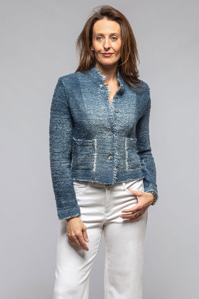 Avant Toi | Olette Stitch Knit Jacket In Titanium | Ladies - Sweaters 